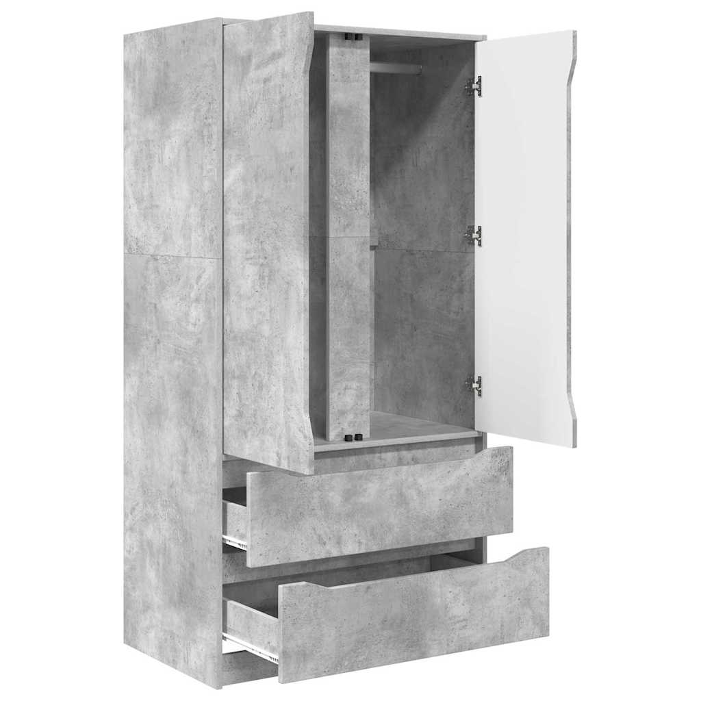 Armoire Gris Béton 79,5 x 49 x 156 cm Bois d’ingénierie - XIOS