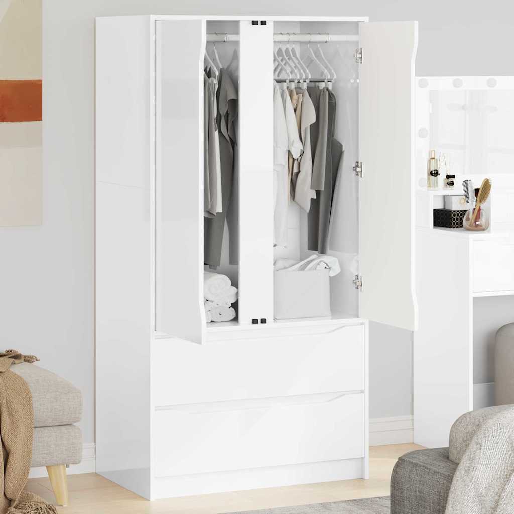 Armoire Blanc Brillant 79,5 x 49 x 156 cm Bois d’ingénierie - XIOS