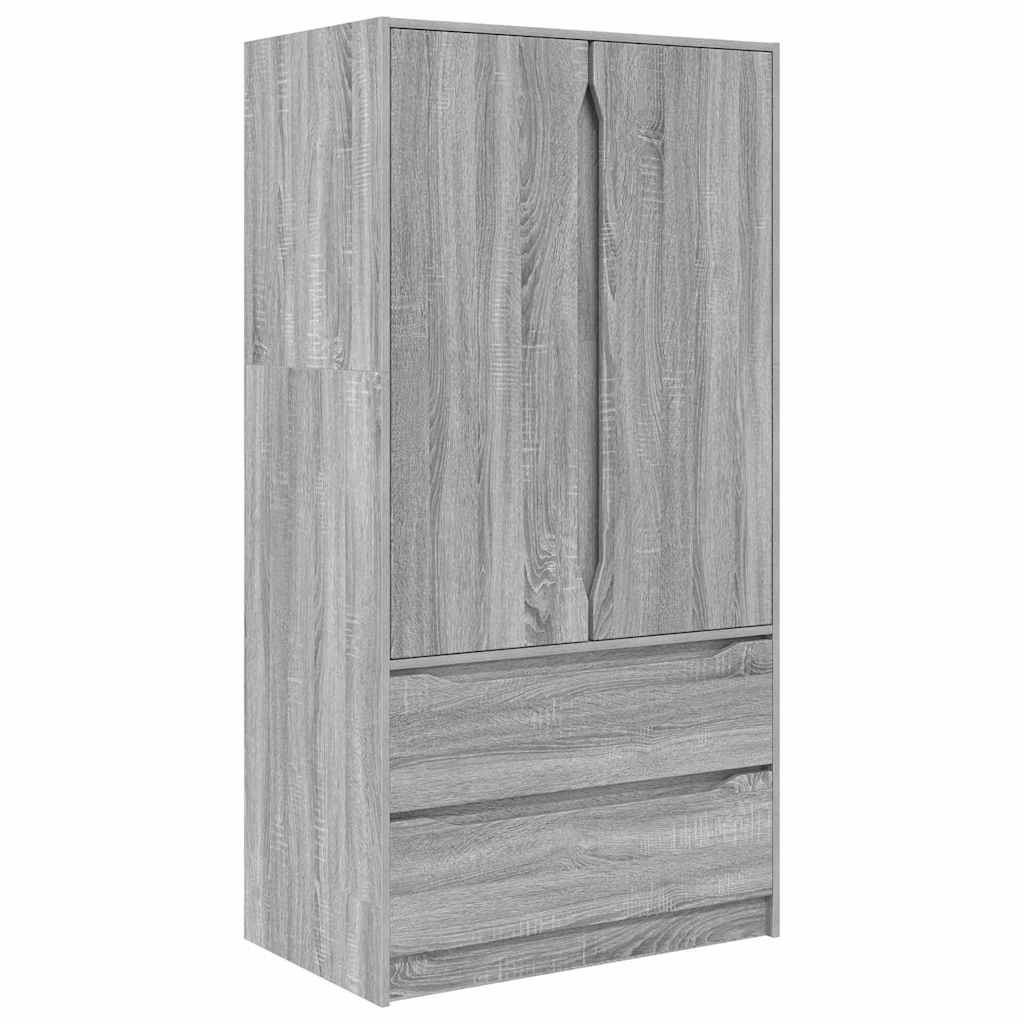 Armoire Gris Sonoma 79,5 x 49 x 156 cm Bois d’ingénierie - XIOS