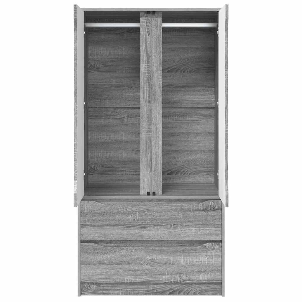 Armoire Gris Sonoma 79,5 x 49 x 156 cm Bois d’ingénierie - XIOS