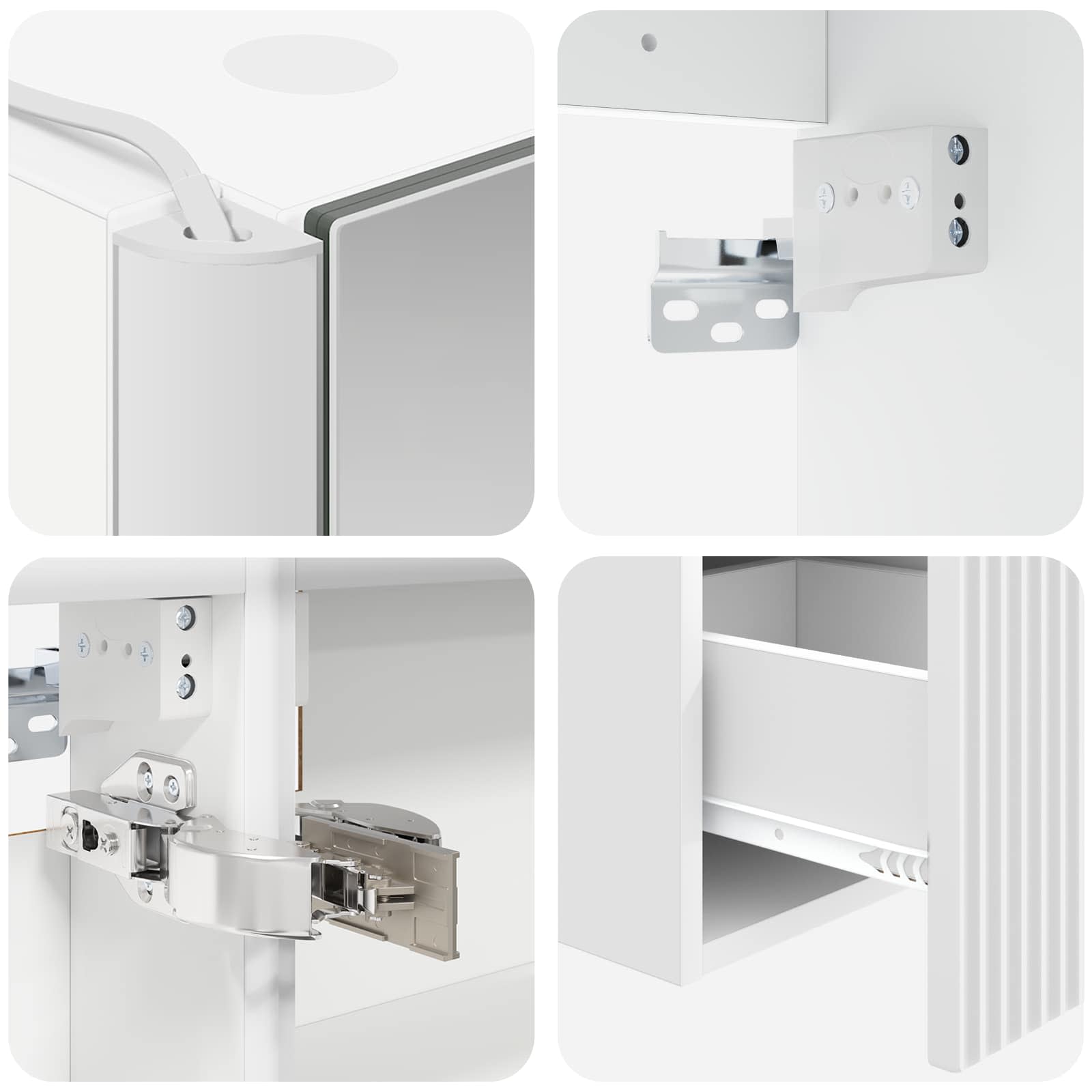 Ensemble d'armoire de salle de bain 4 pcs Blanc - XIOS
