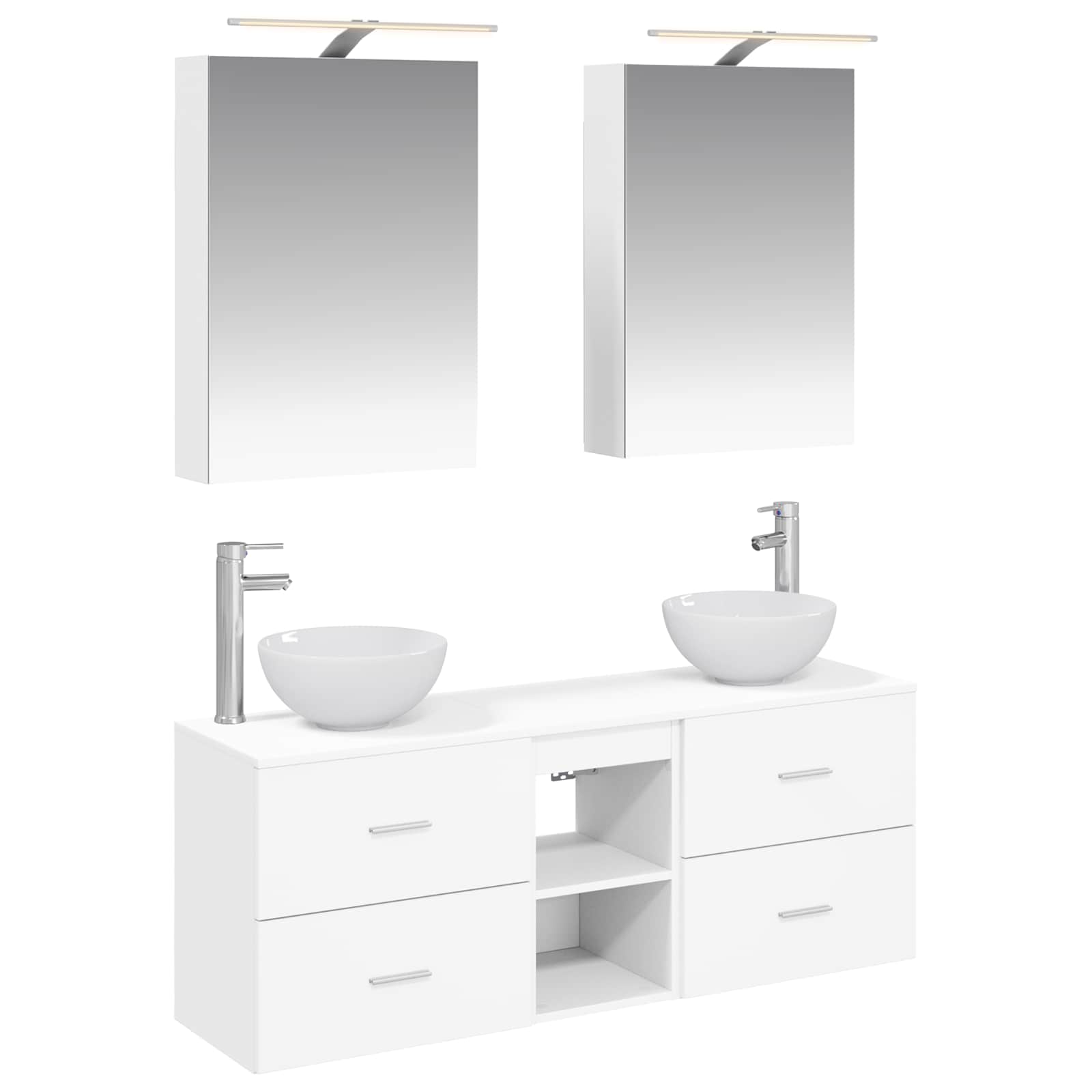Ensemble d'armoire de salle de bain 5 pcs Blanc - XIOS