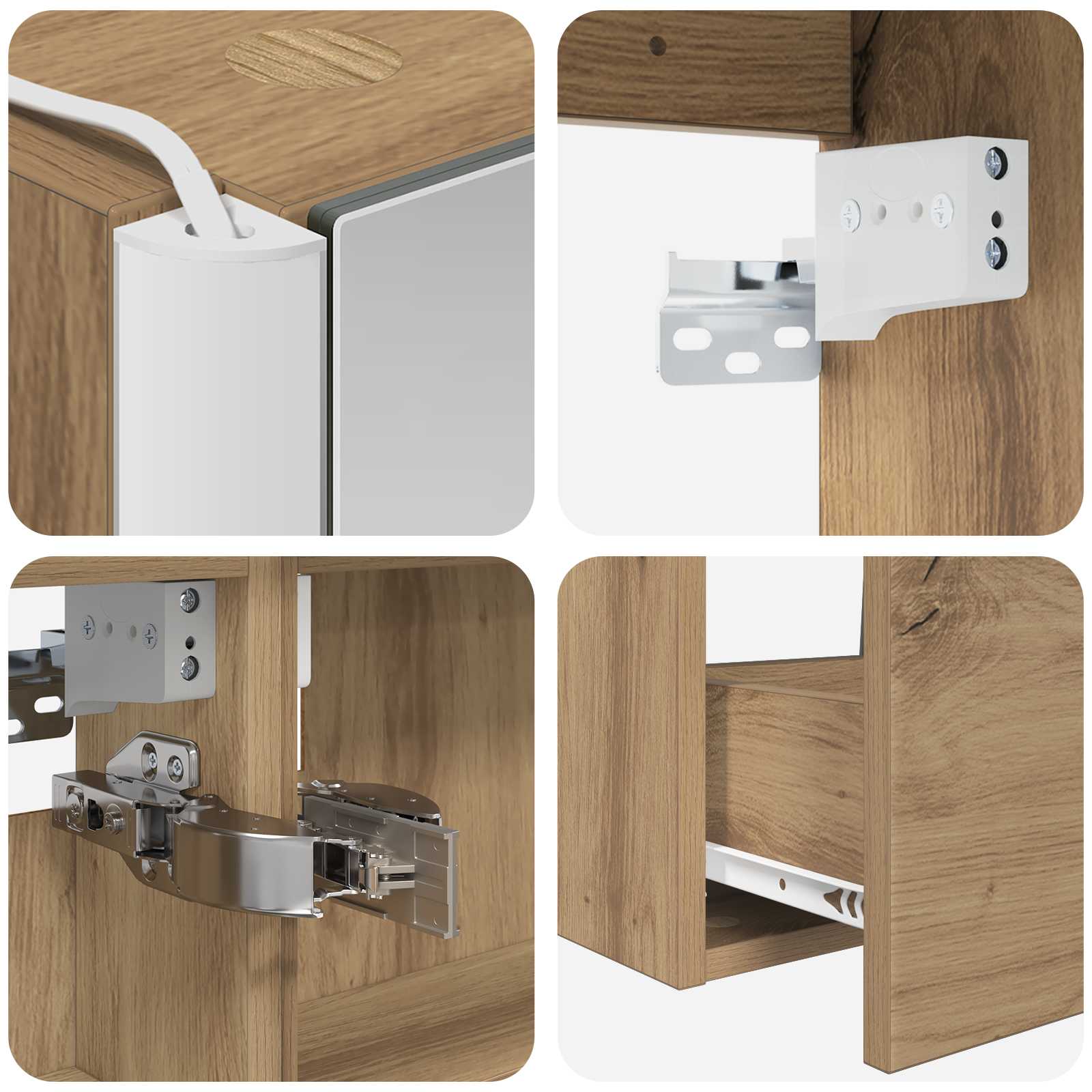 Ensemble de mobilier de salle de bain 5 pcs Chêne artisanal