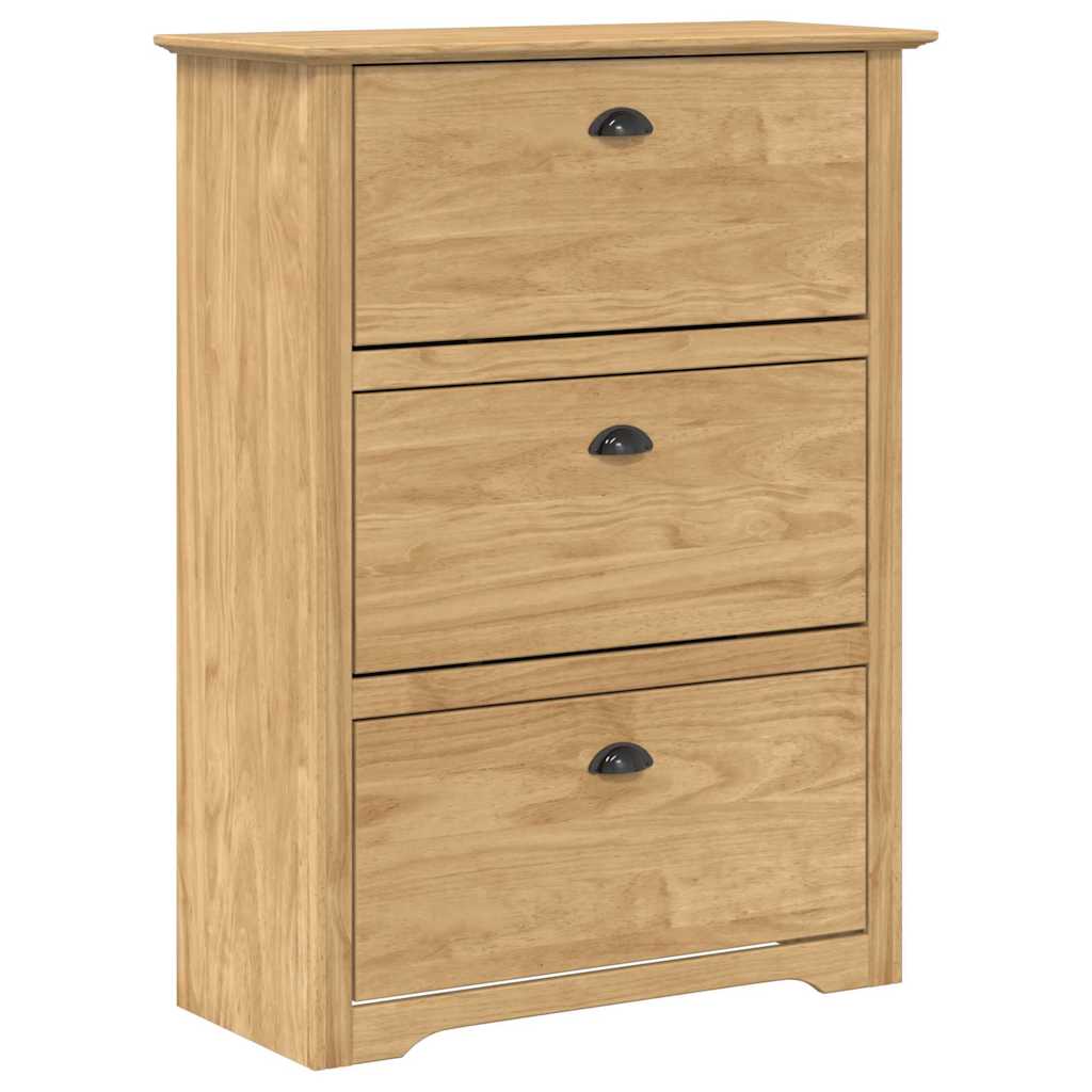 Rack à chaussures avec tiroir BODO Marron miel 80 x 35 x 118 cm - XIOS