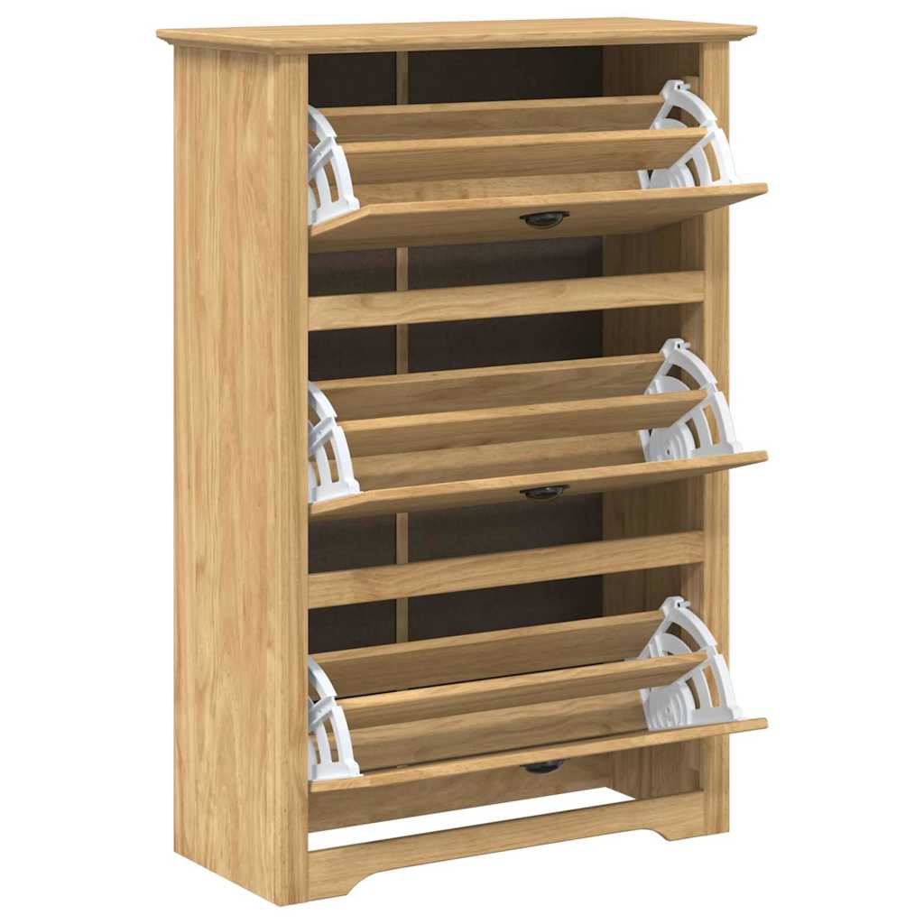 Rack à chaussures avec tiroir BODO Marron miel 80 x 35 x 118 cm - XIOS