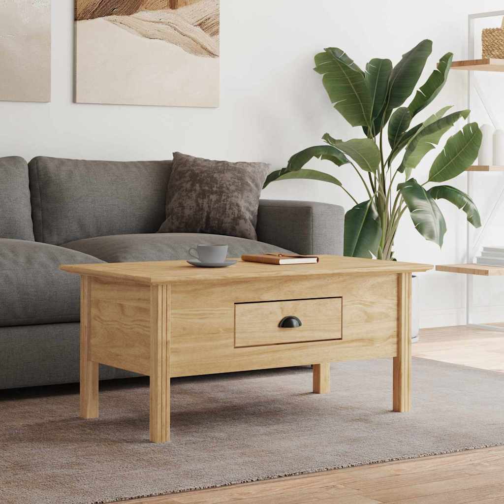 Table basse avec tiroir BODO Marron miel 100 x 55 x 45,8 cm - XIOS
