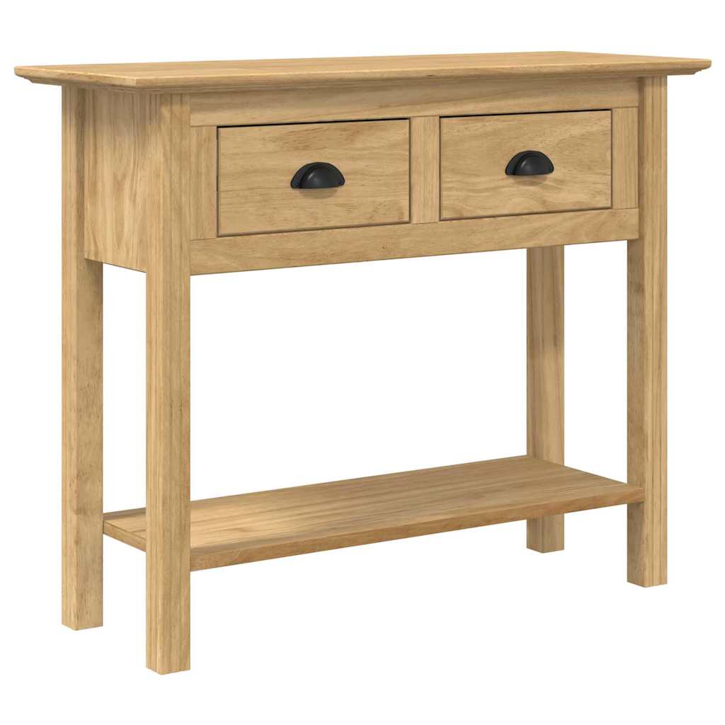 Table console avec tiroir BODO Marron miel 91 x 34.7 x 74 cm - XIOS