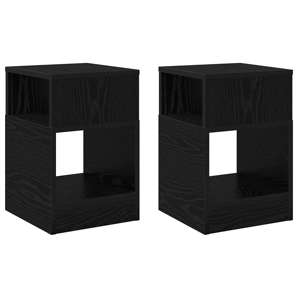 Table d'appoint 2 pcs Chêne noir 30,5 x 30 x 45 cm - XIOS