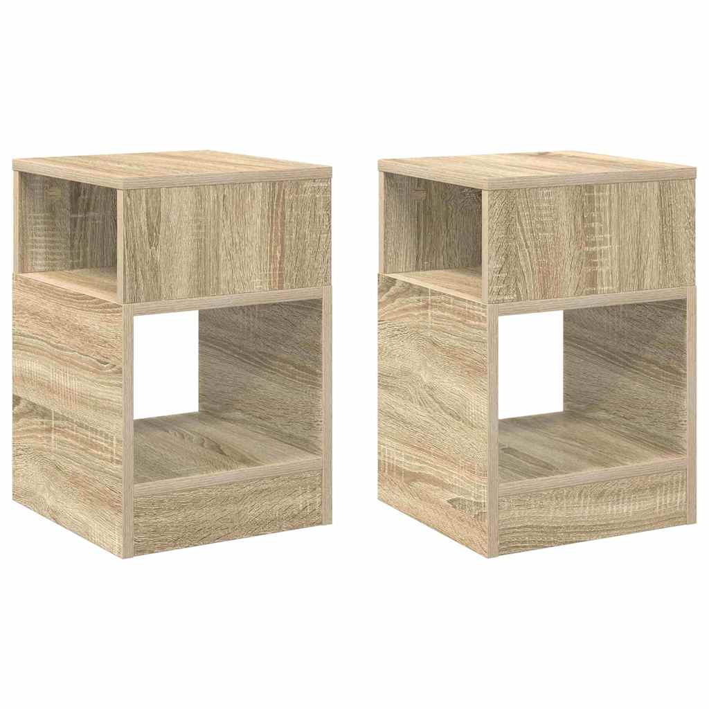 Table d'appoint 2 pcs Chêne Sonoma 30,5 x 30 x 45 cm