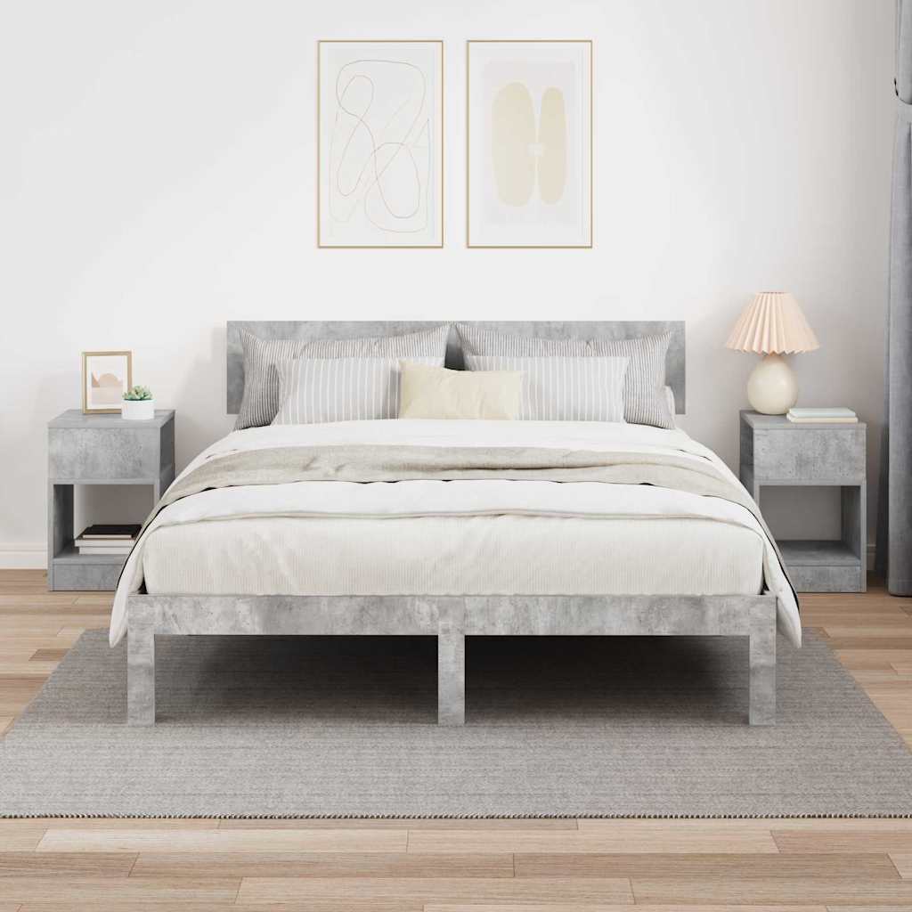 Table d'appoint 2 pcs Gris béton 30,5 x 30 x 45 cm - XIOS