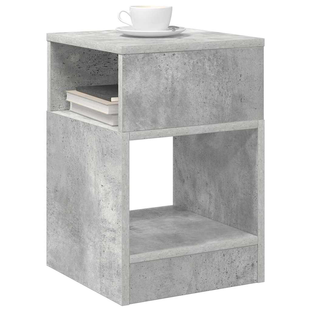 Table d'appoint 2 pc Gris béton 30,5 x 30 x 45 cm - XIOS