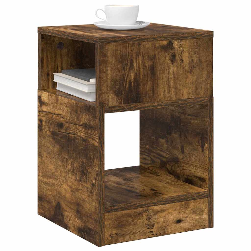 Table d'appoint 2 pc Chêne fumé 30,5 x 30 x 45 cm - XIOS