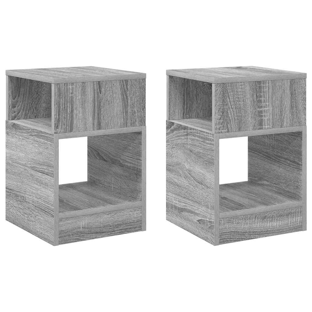 Table d'appoint 2 pcs Gris Sonoma 30,5 x 30 x 45 cm