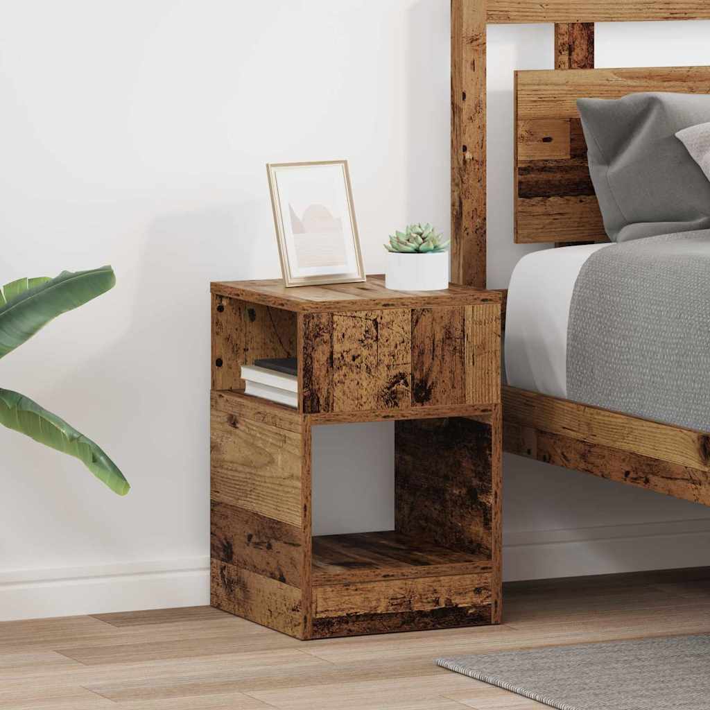 Table d'appoint 2 pc Bois ancien 30,5 x 30 x 45 cm - XIOS