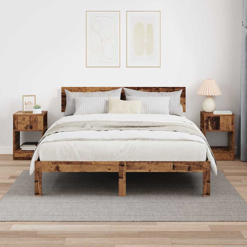Table d'appoint 2 pc Bois ancien 30,5 x 30 x 45 cm - XIOS