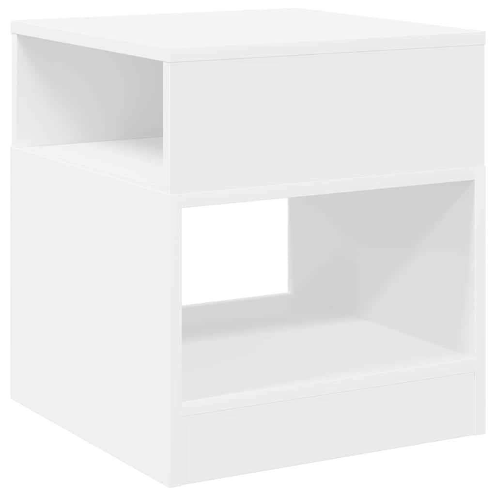 Table d'appoint 2 pcs Blanc 40,5 x 40 x 45 cm Bois d'ingénierie - XIOS