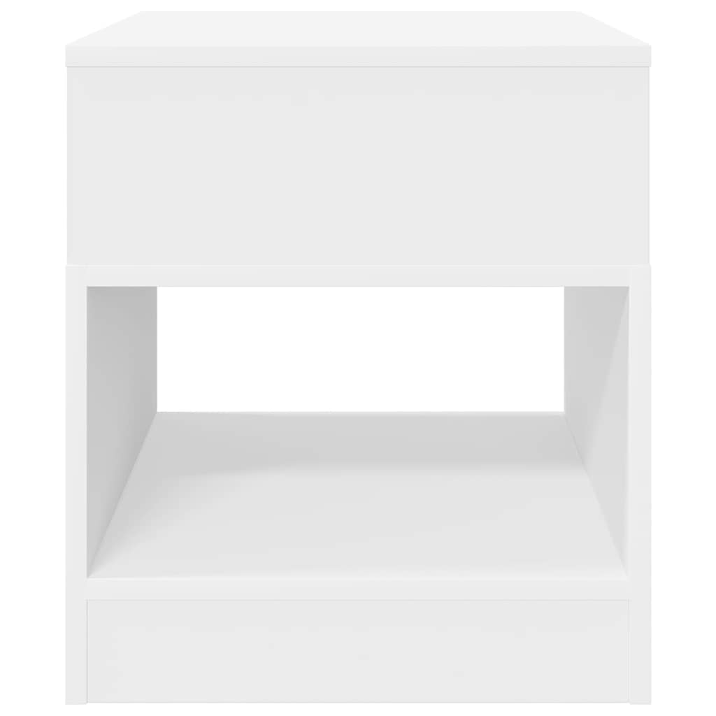 Table d'appoint 2 pcs Blanc 40,5 x 40 x 45 cm Bois d'ingénierie - XIOS