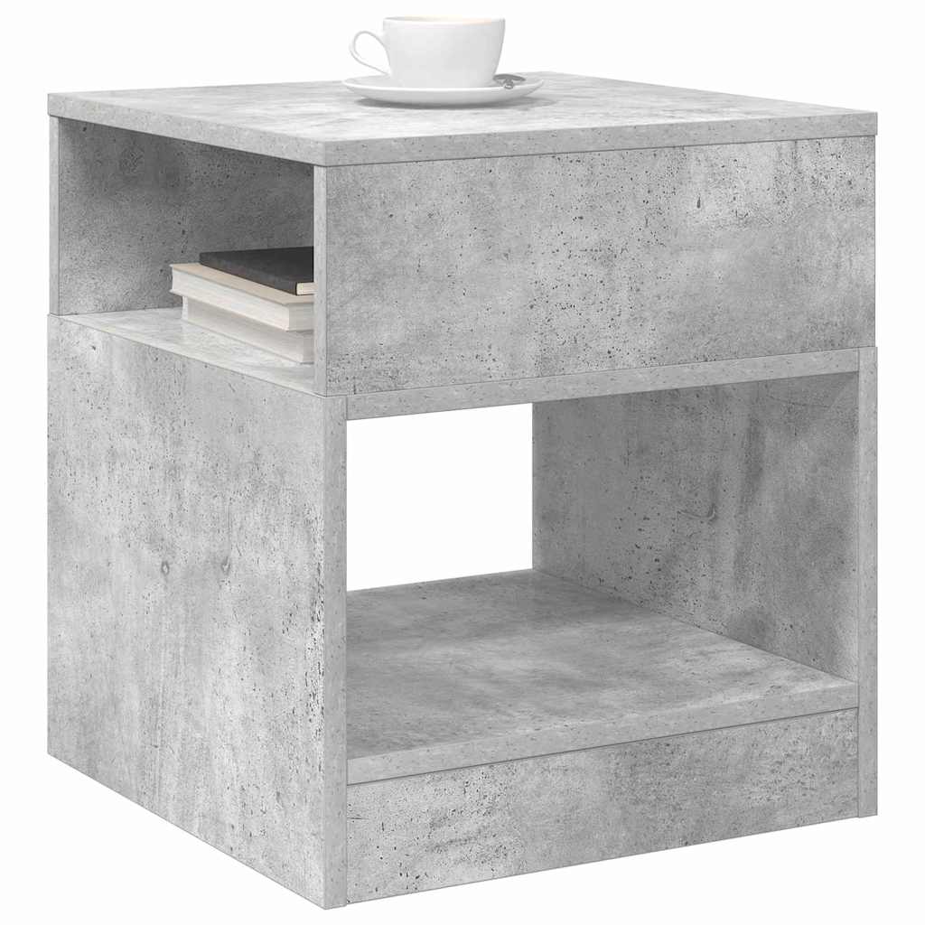 Table d'appoint Gris béton 40,5 x 40 x 45 cm Bois d'ingénierie - XIOS