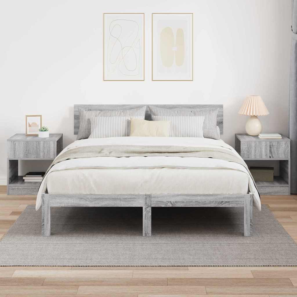 Table d'appoint 2 pcs Gris Sonoma 40,5 x 40 x 45 cm - XIOS