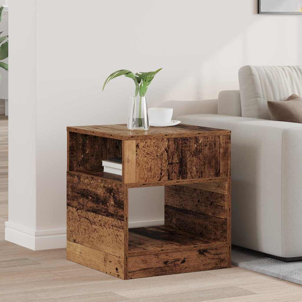 Table d'appoint Bois ancien 40,5 x 40 x 45 cm Bois d'ingénierie - XIOS