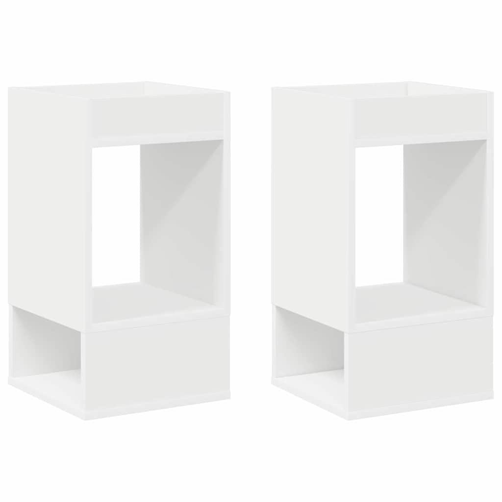 Table d'appoint 2 pcs Blanc 30 x 30 x 56 cm Bois d'ingénierie - XIOS