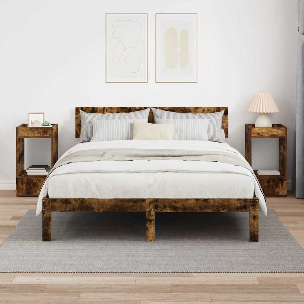 Table d'appoint 2 pcs Chêne fumé 30 x 30 x 56 cm - XIOS