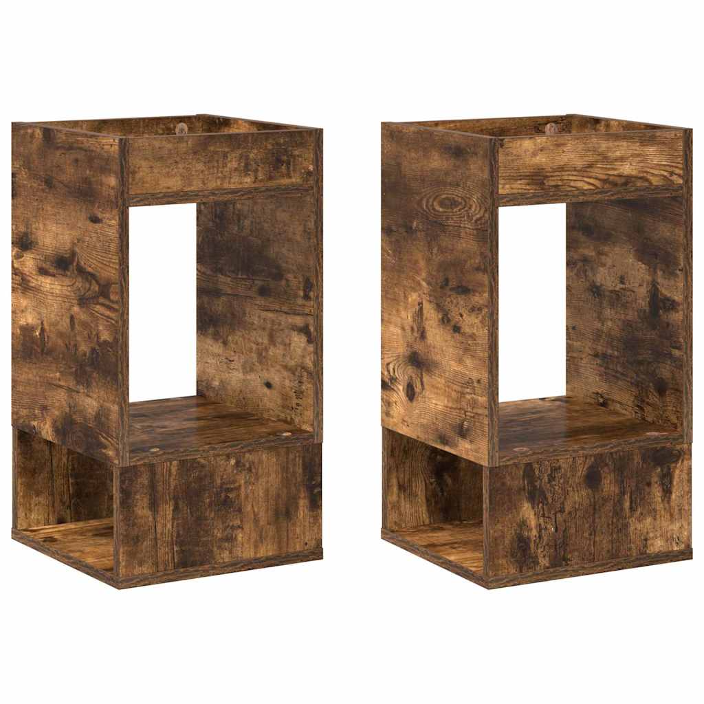 Table d'appoint 2 pc Chêne fumé 30 x 30 x 56 cm - XIOS