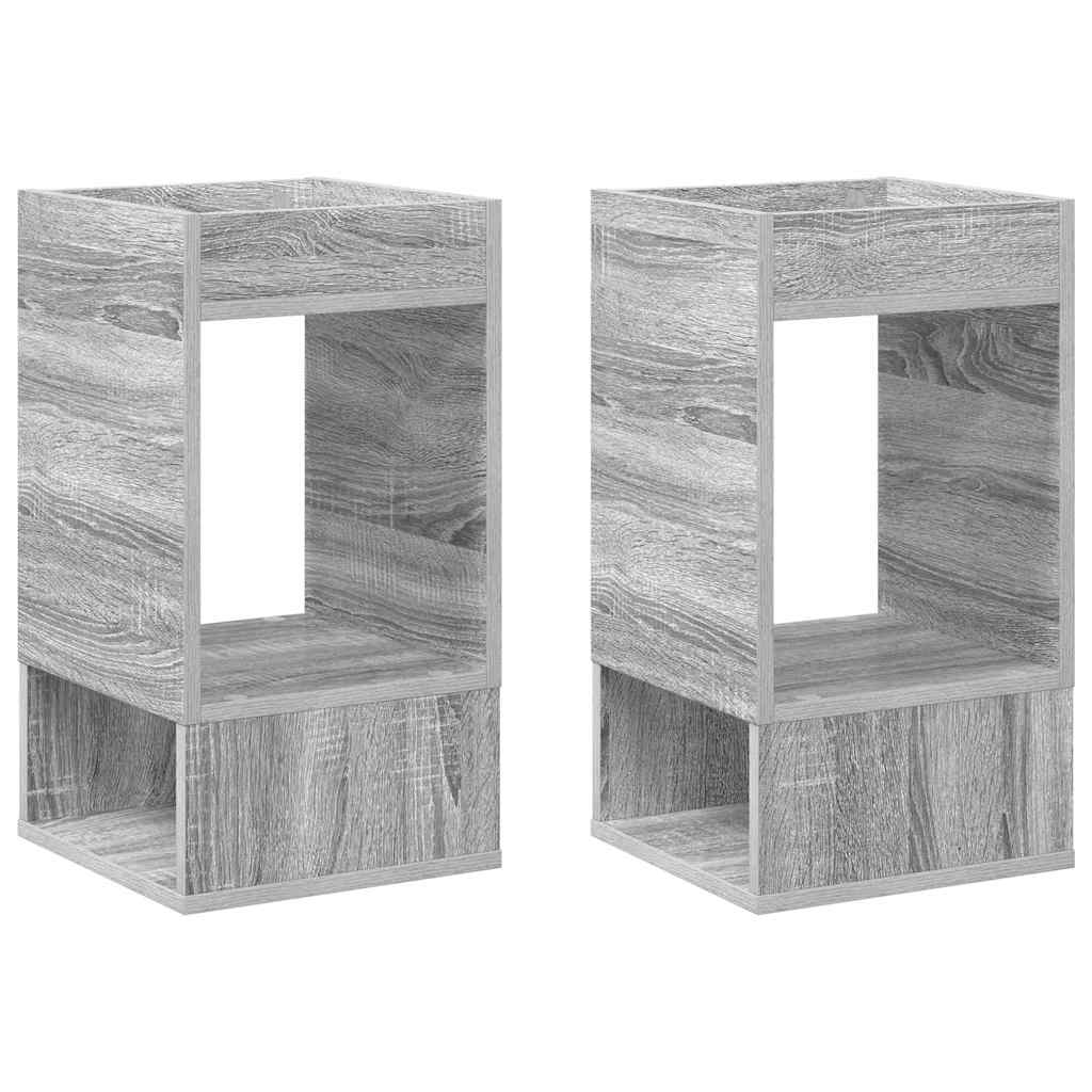 Table d'appoint 2 pc Gris Sonoma 30 x 30 x 56 cm - XIOS