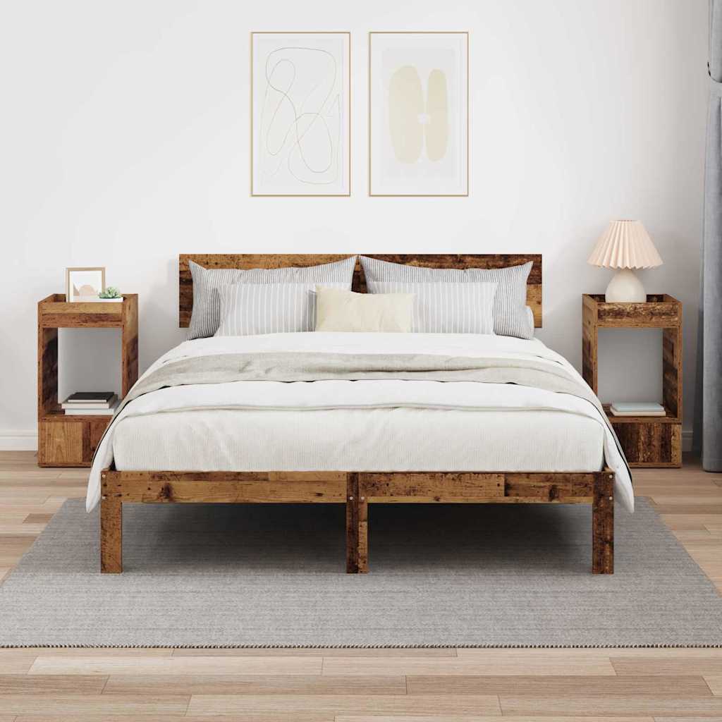 Table d'appoint 2 pc Bois ancien 30 x 30 x 56 cm - XIOS