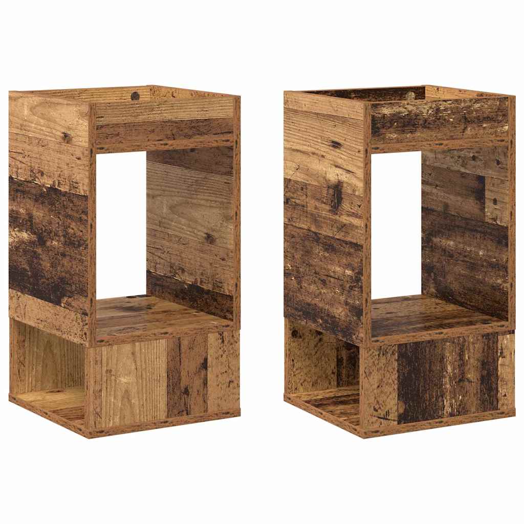 Table d'appoint 2 pc Bois ancien 30 x 30 x 56 cm - XIOS