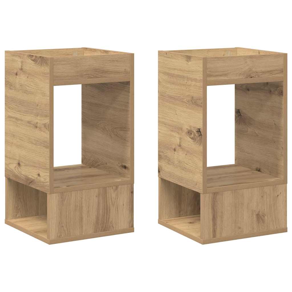 Table d'appoint 2 pcs Chêne artisanal 30 x 30 x 56 cm - XIOS