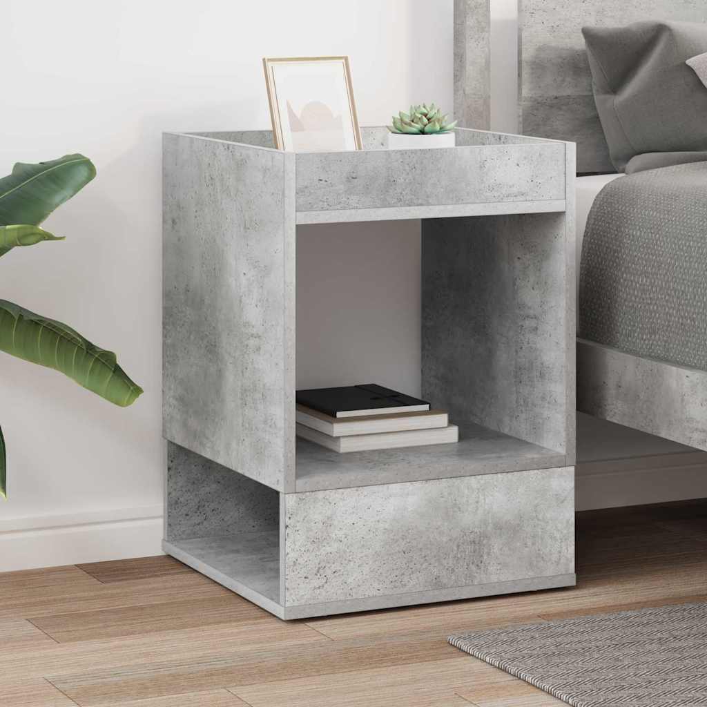 Table d'appoint Gris béton 40 x 40 x 56 cm Bois d'ingénierie - XIOS