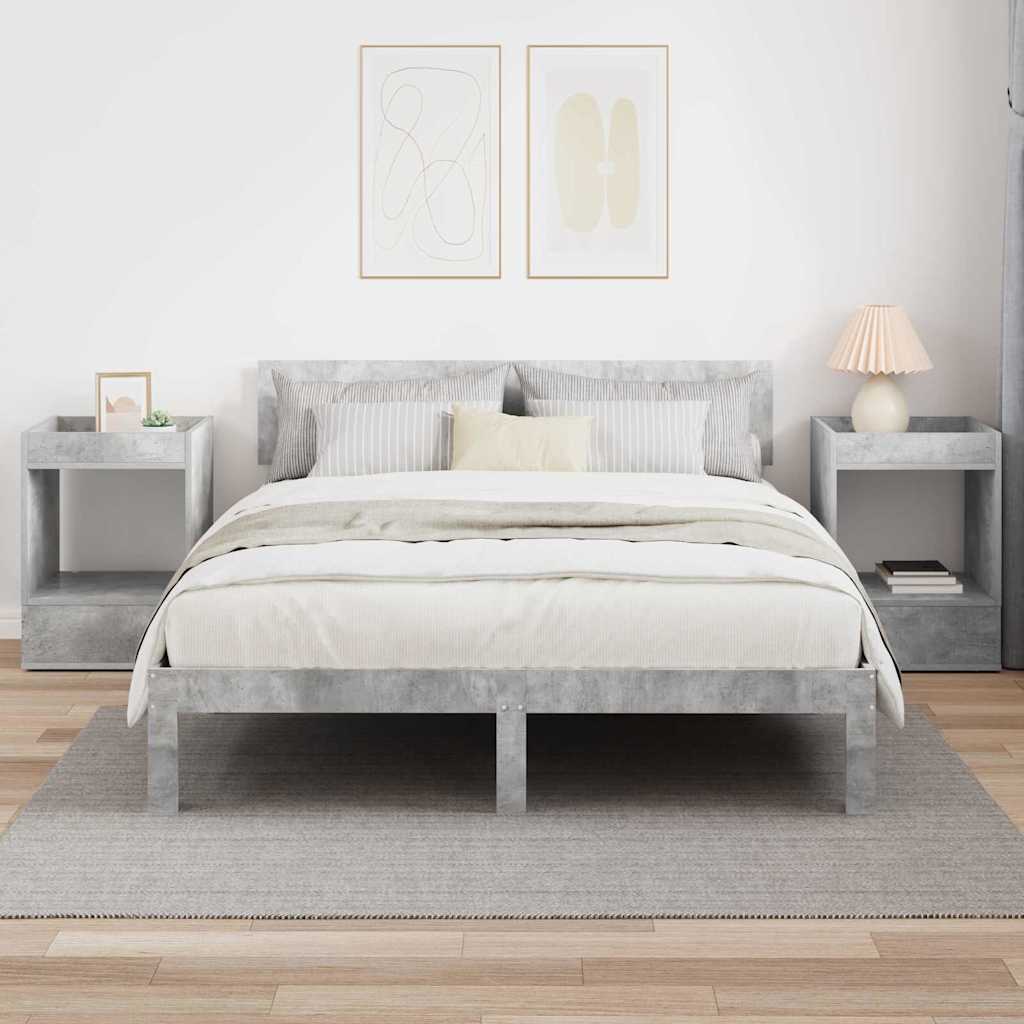 Table d'appoint 2 pcs Gris béton 40 x 40 x 56 cm - XIOS