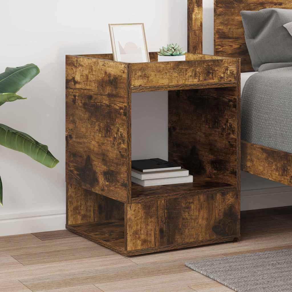 Table d'appoint Chêne fumé 40 x 40 x 56 cm Bois d'ingénierie - XIOS