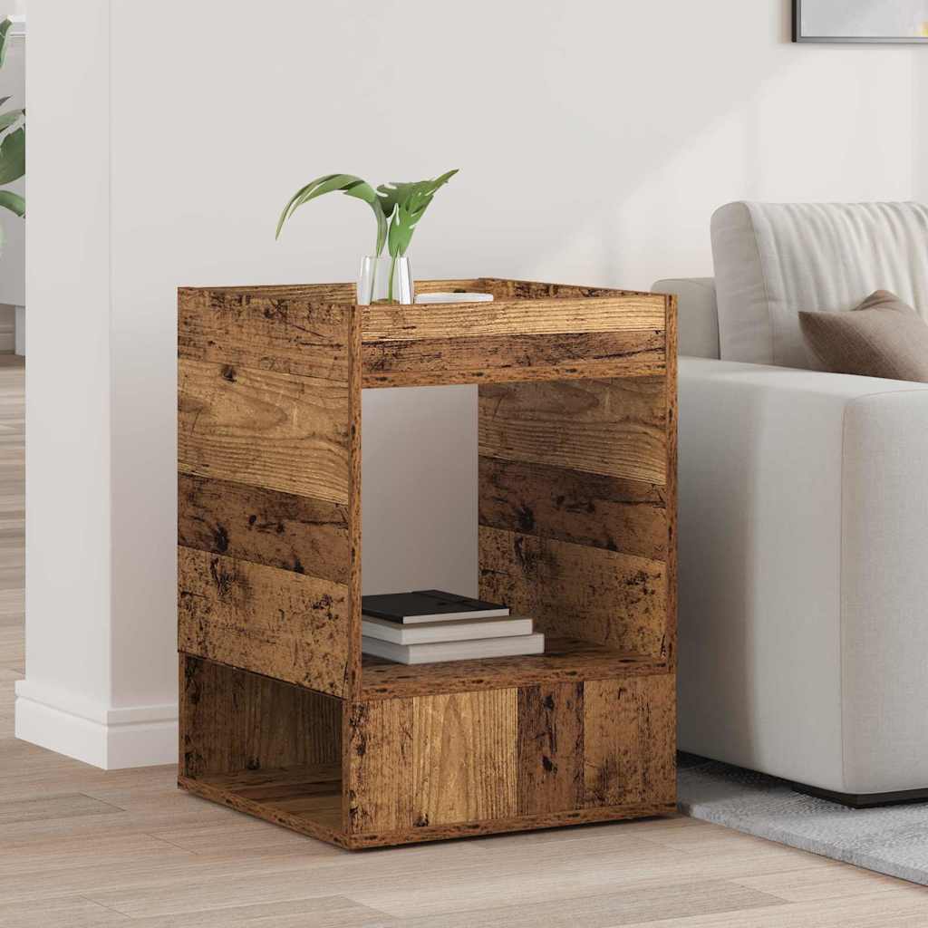Table d'appoint Bois ancien 40 x 40 x 56 cm Bois d'ingénierie - XIOS