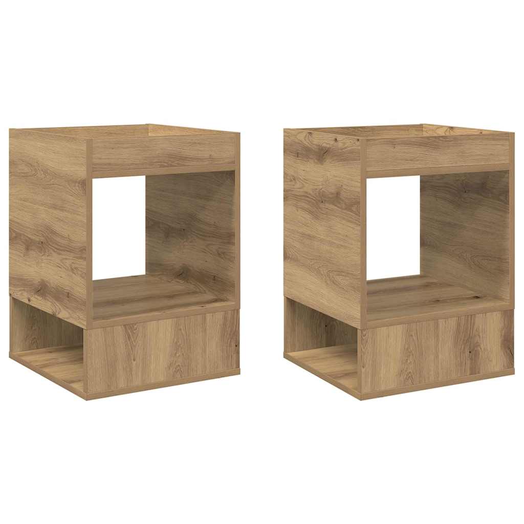 Table d'appoint 2 pcs Chêne artisanal 40 x 40 x 56 cm - XIOS