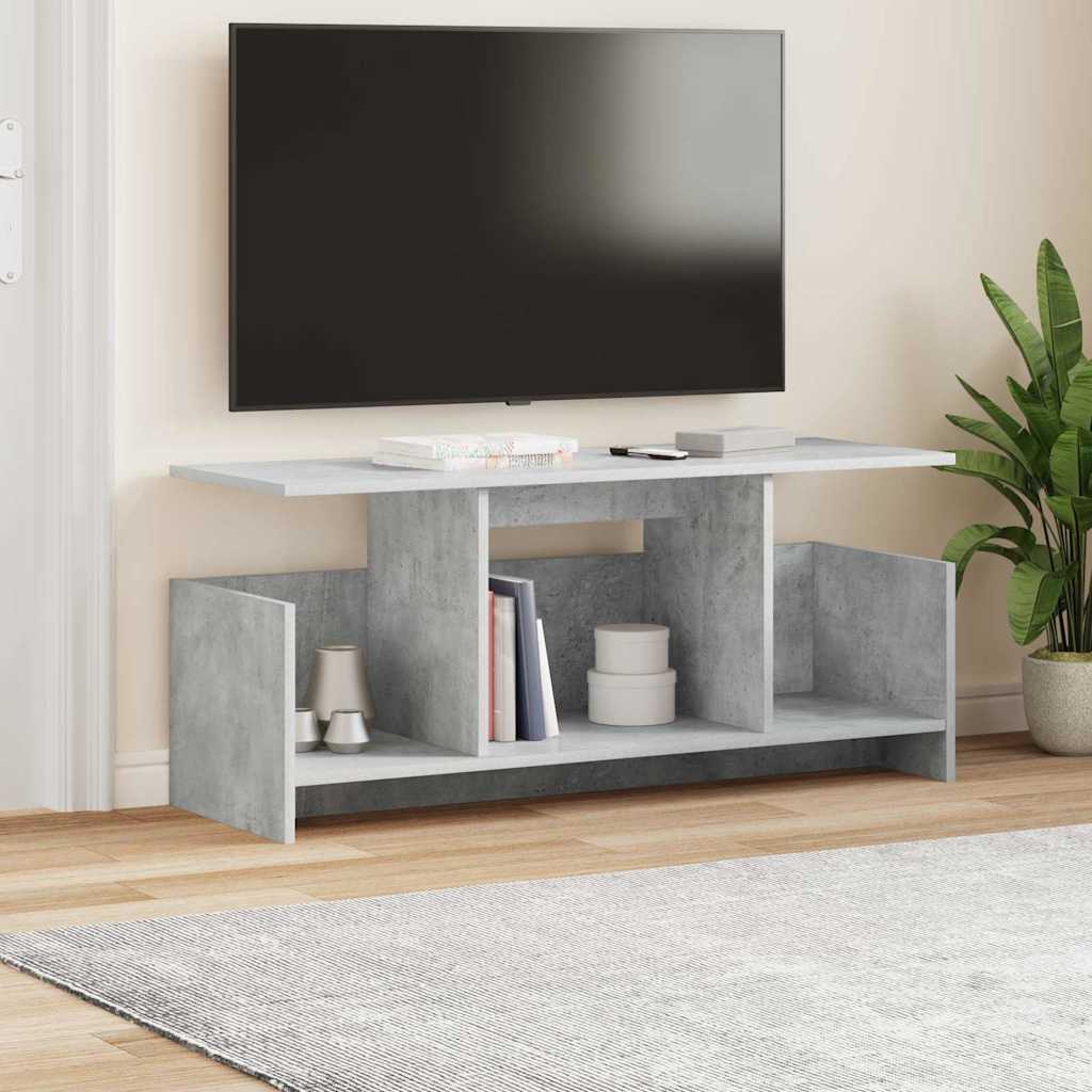 Meuble TV Gris béton 102 x 35 x 45 cm Bois d'ingénierie - XIOS