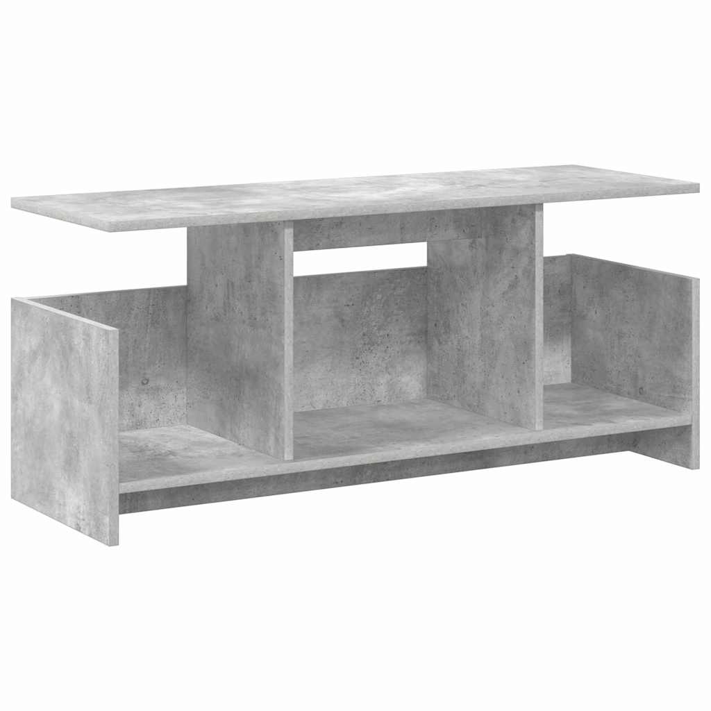 Meuble TV Gris béton 102 x 35 x 45 cm Bois d'ingénierie - XIOS