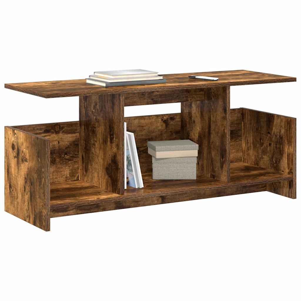 Meuble TV Chêne fumé 102 x 35 x 45 cm Bois d'ingénierie - XIOS