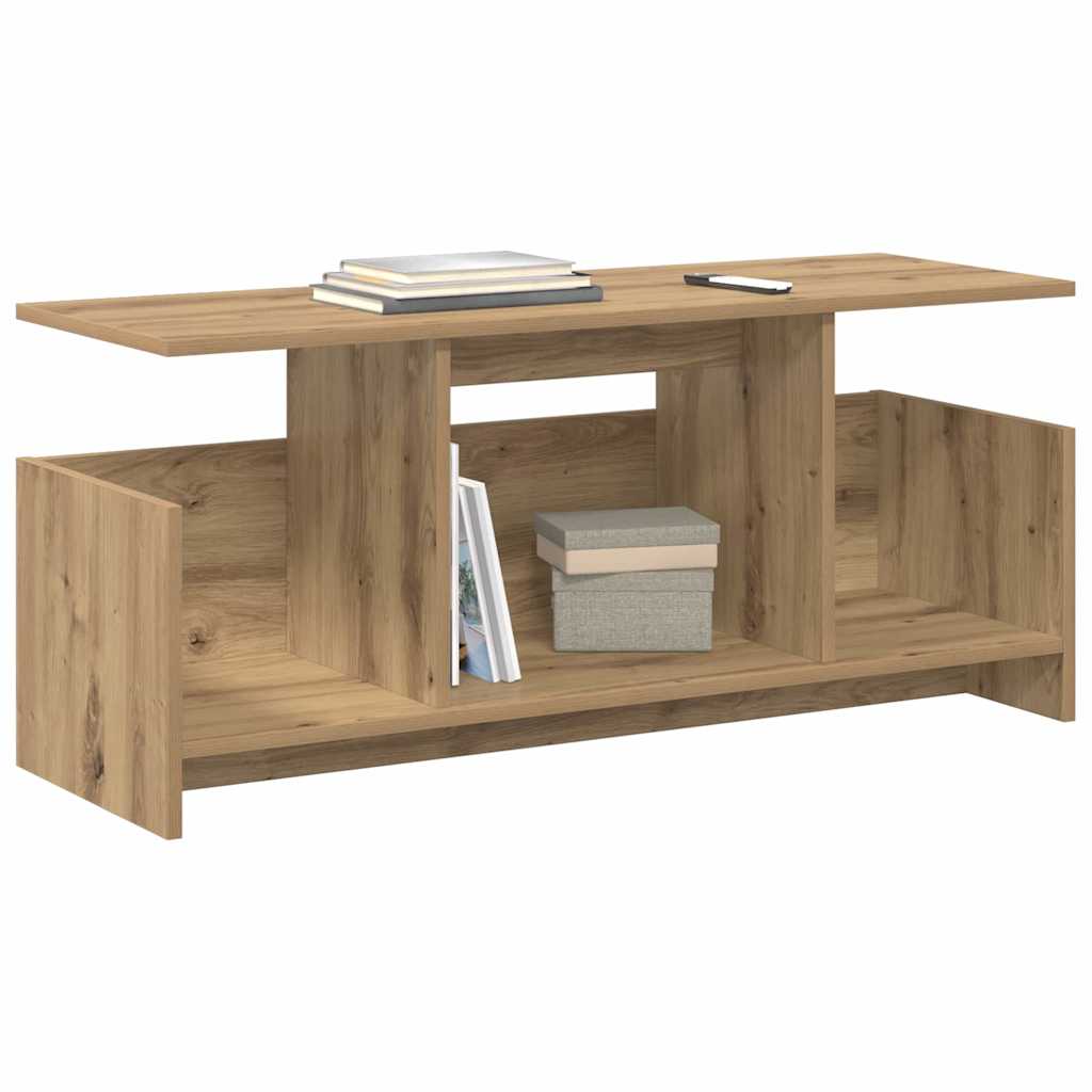 Meuble TV 102 x 35 x 45 cm Chêne artisanal Bois d'ingénierie - XIOS