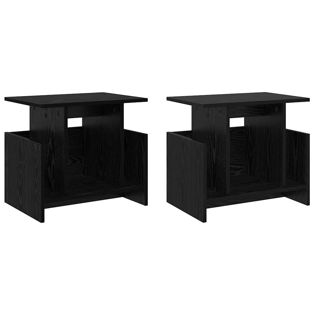 Meuble TV 2 pcs Chêne noir 50 x 35 x 45 cm Bois d'ingénierie - XIOS
