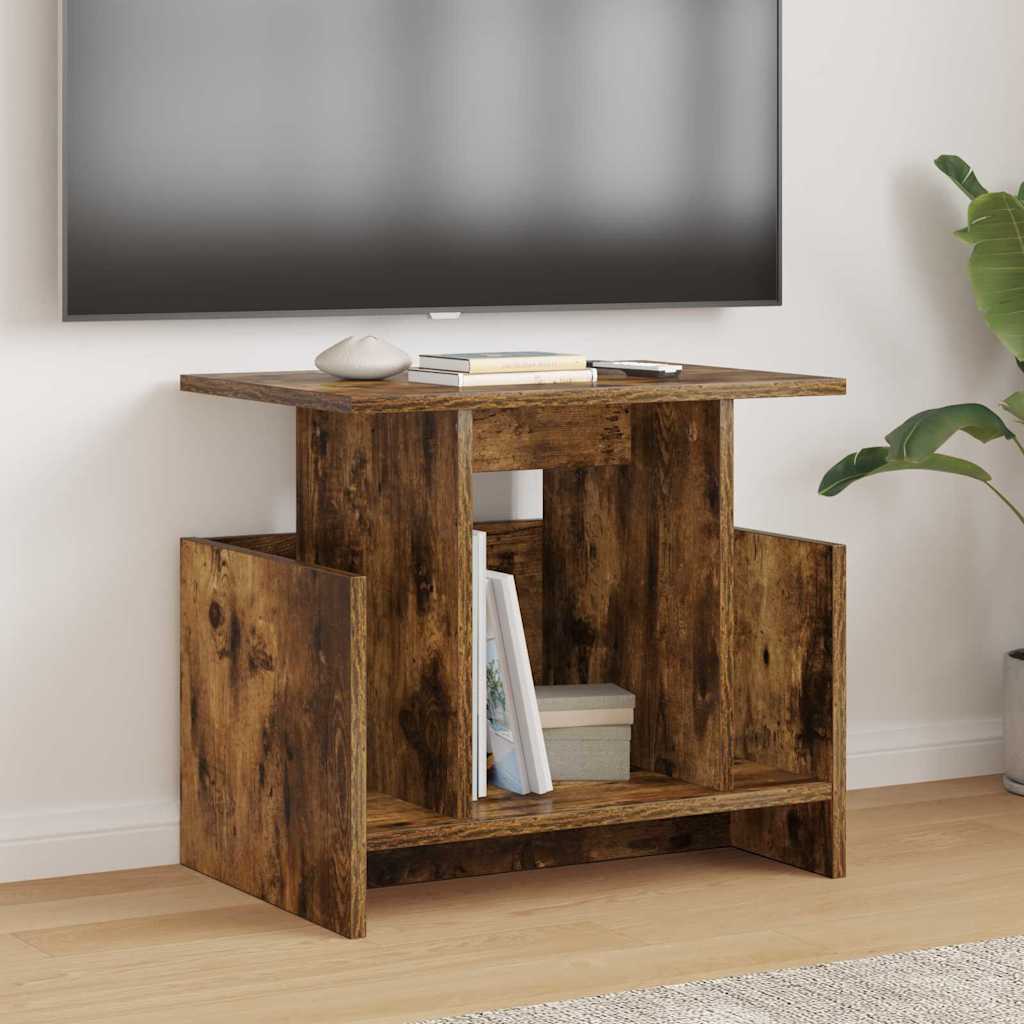 Meuble TV 2 pcs Chêne fumé 50 x 35 x 45 cm Bois d'ingénierie - XIOS