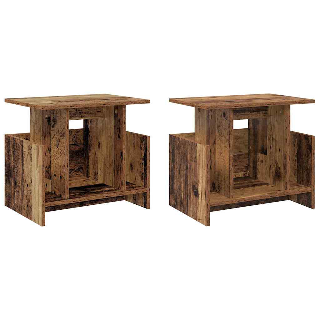 Meuble TV 2 pcs Bois ancien 50 x 35 x 45 cm Bois d'ingénierie - XIOS