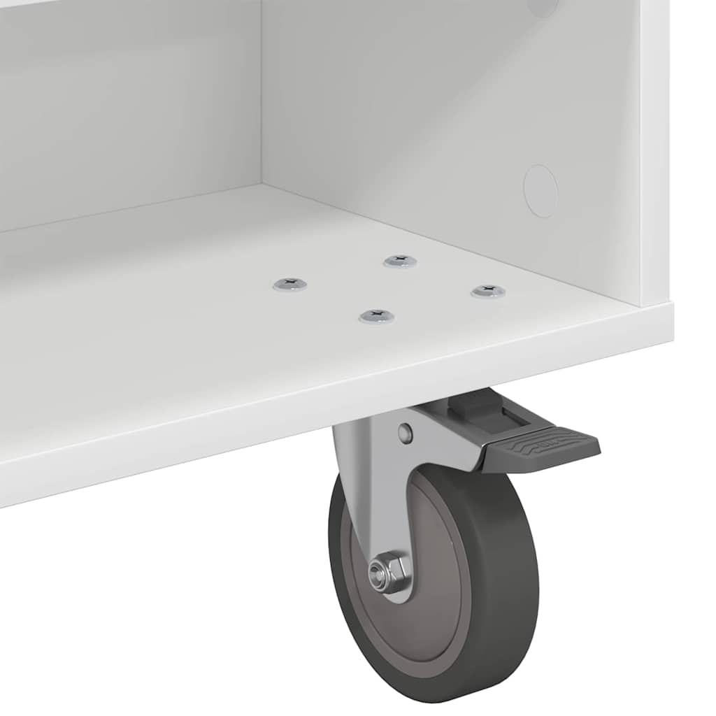 Table d'appoint avec roues Blanc 90 x 50 x 30 cm - XIOS