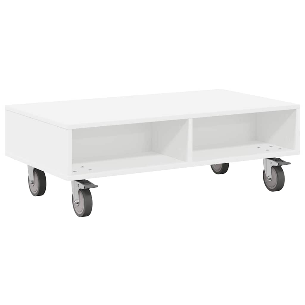 Table d'appoint avec roues Blanc 90 x 50 x 30 cm - XIOS