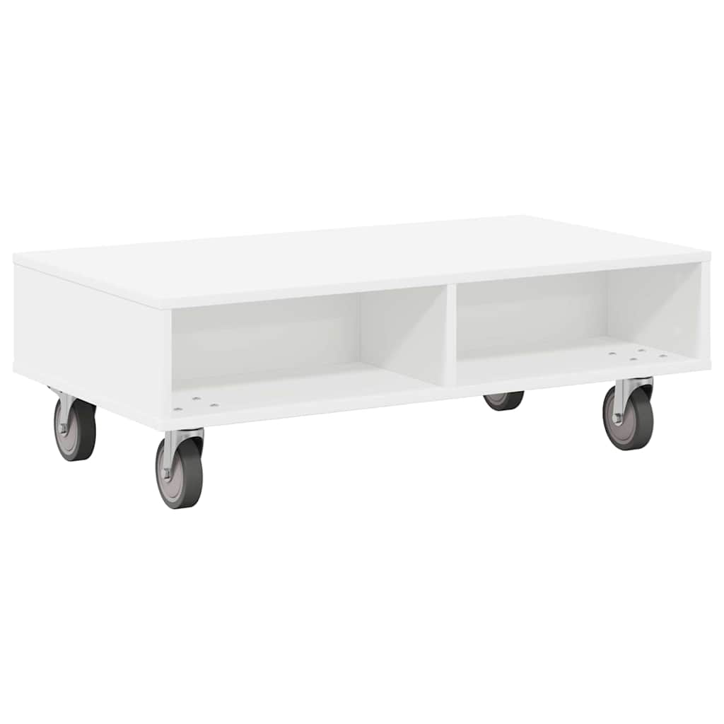 Table d'appoint avec roues Blanc 90 x 50 x 30 cm - XIOS