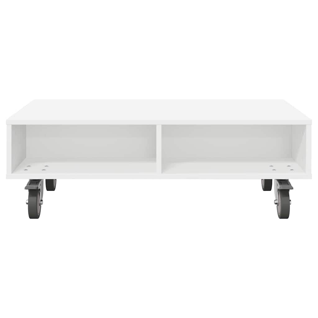 Table d'appoint avec roues Blanc 90 x 50 x 30 cm - XIOS