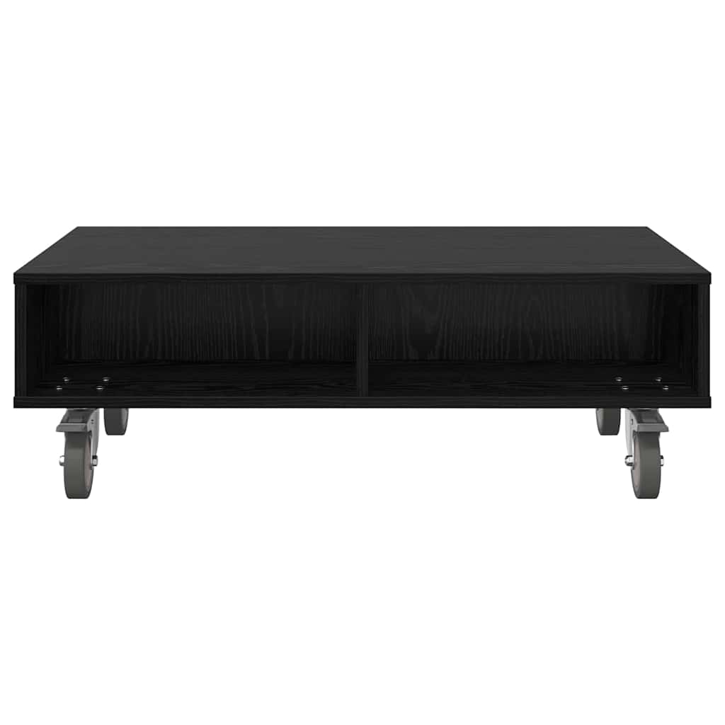 Table d'appoint avec roues Chêne noir 90 x 50 x 30 cm - XIOS