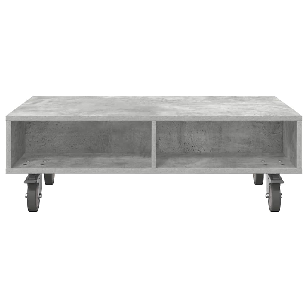 Table d'appoint avec roues Gris béton 90 x 50 x 30 cm - XIOS