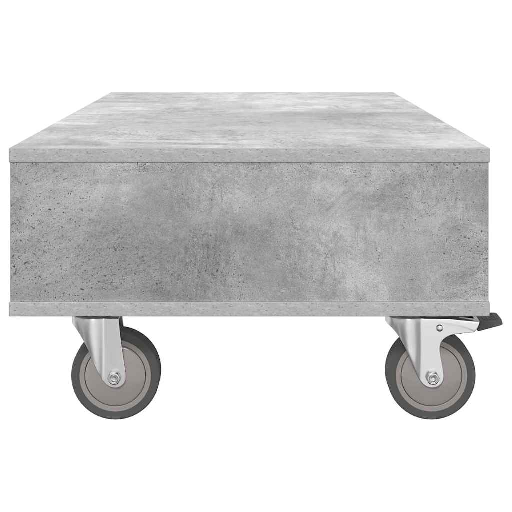 Table d'appoint avec roues Gris béton 90 x 50 x 30 cm - XIOS